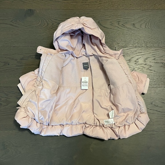 Baby gap pink puffer winter coat 0-6M NWT retail $115 - Picture 2 of 5